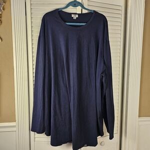 One Bone Mens The Biggest‎ Navy Long Sleeve Shirt Tshirt 5 5XL